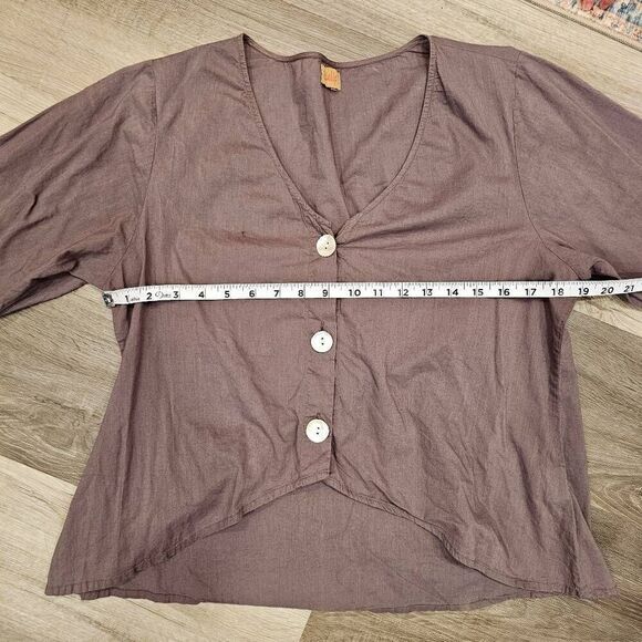 Tulip Cotton Boho Beach vibe Top high low size M - Picture 7 of 8